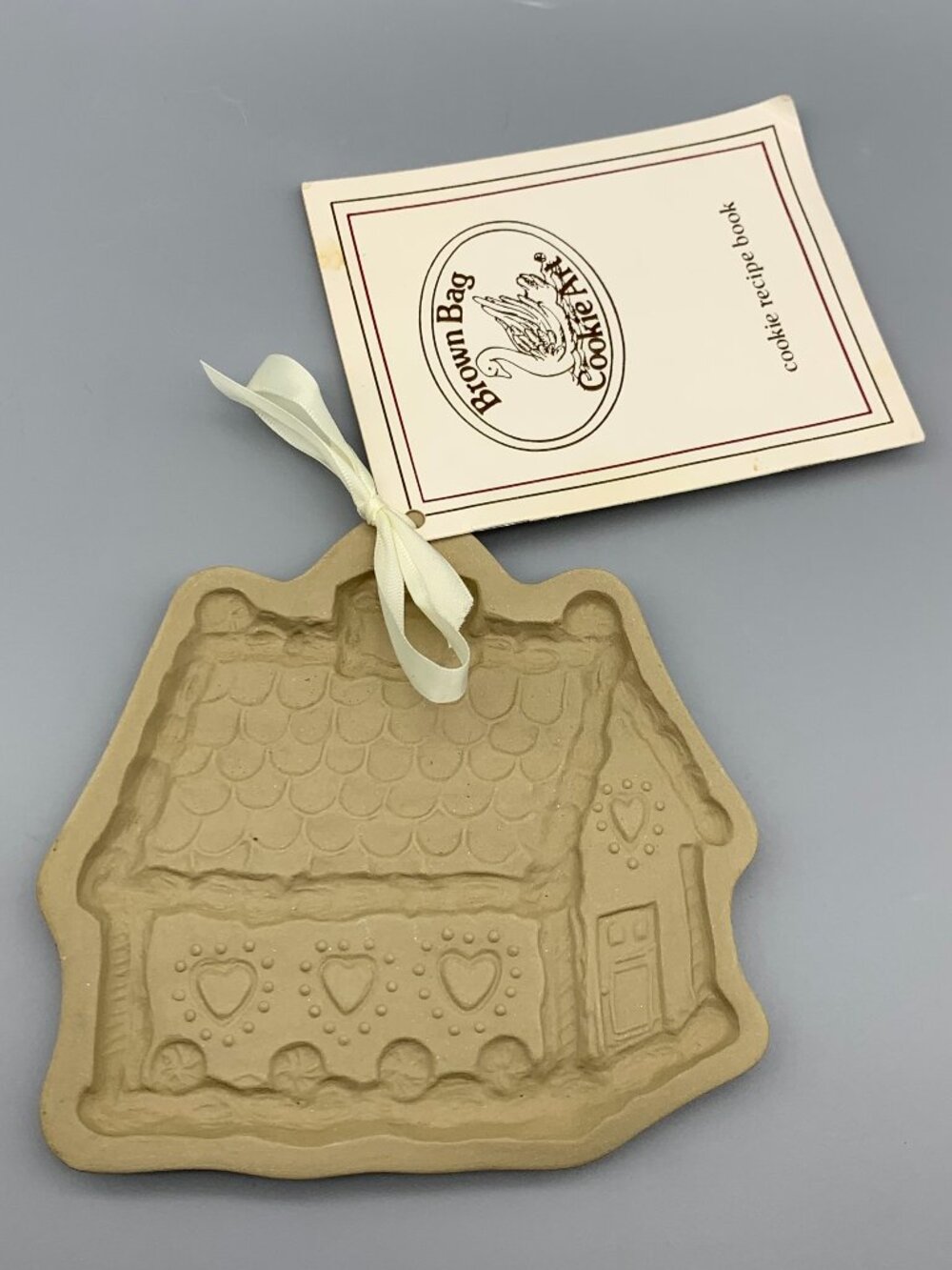 Brown Bag Cookie Art Clay Mold Gingerbread House with Recipe Booklet